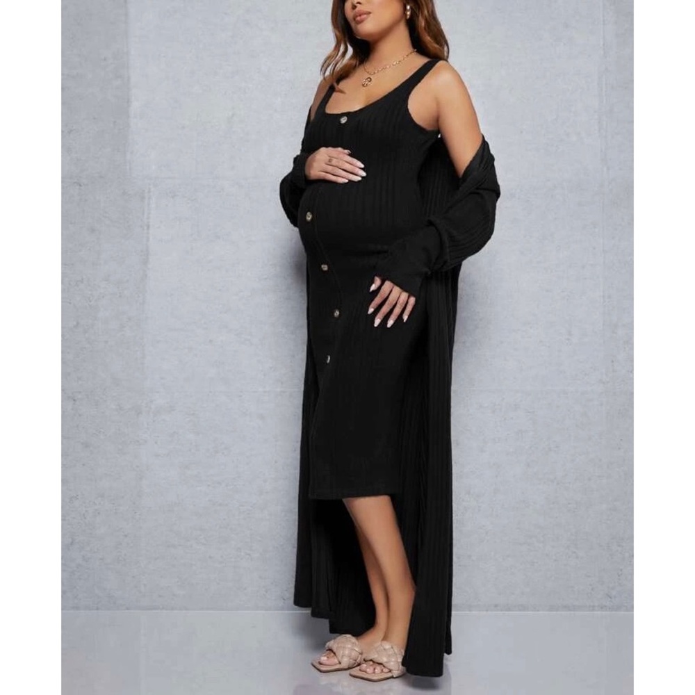 Kinsey Maternity Tank Dress With Coat